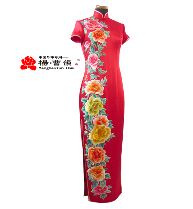 秀牡丹-真丝重缎-旗袍-女款