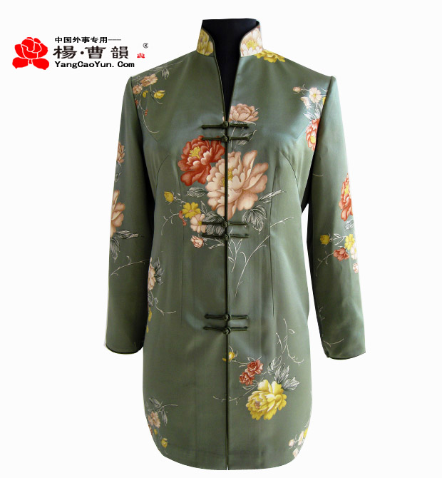 花色-真丝-上衣袍-女款