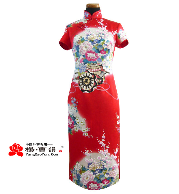 百花齐放-真丝印花-旗袍-女款