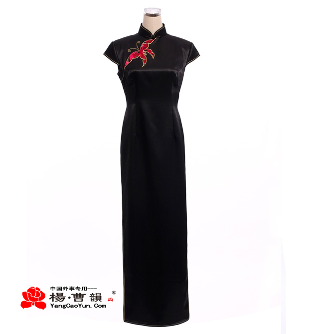蝴蝶-真丝重缎-旗袍-女款