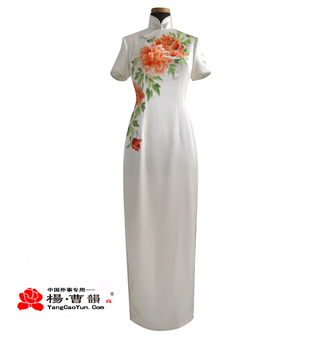 富贵牡丹-真丝重缎-旗袍-女款